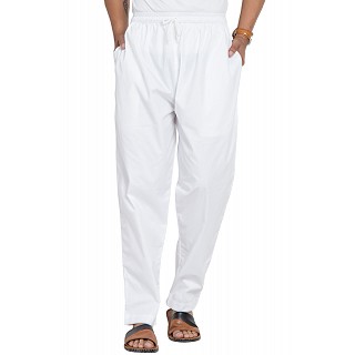 Pant Cut cotton Pyjama- White